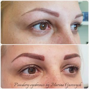 Semi permanent eyebrows tattoo